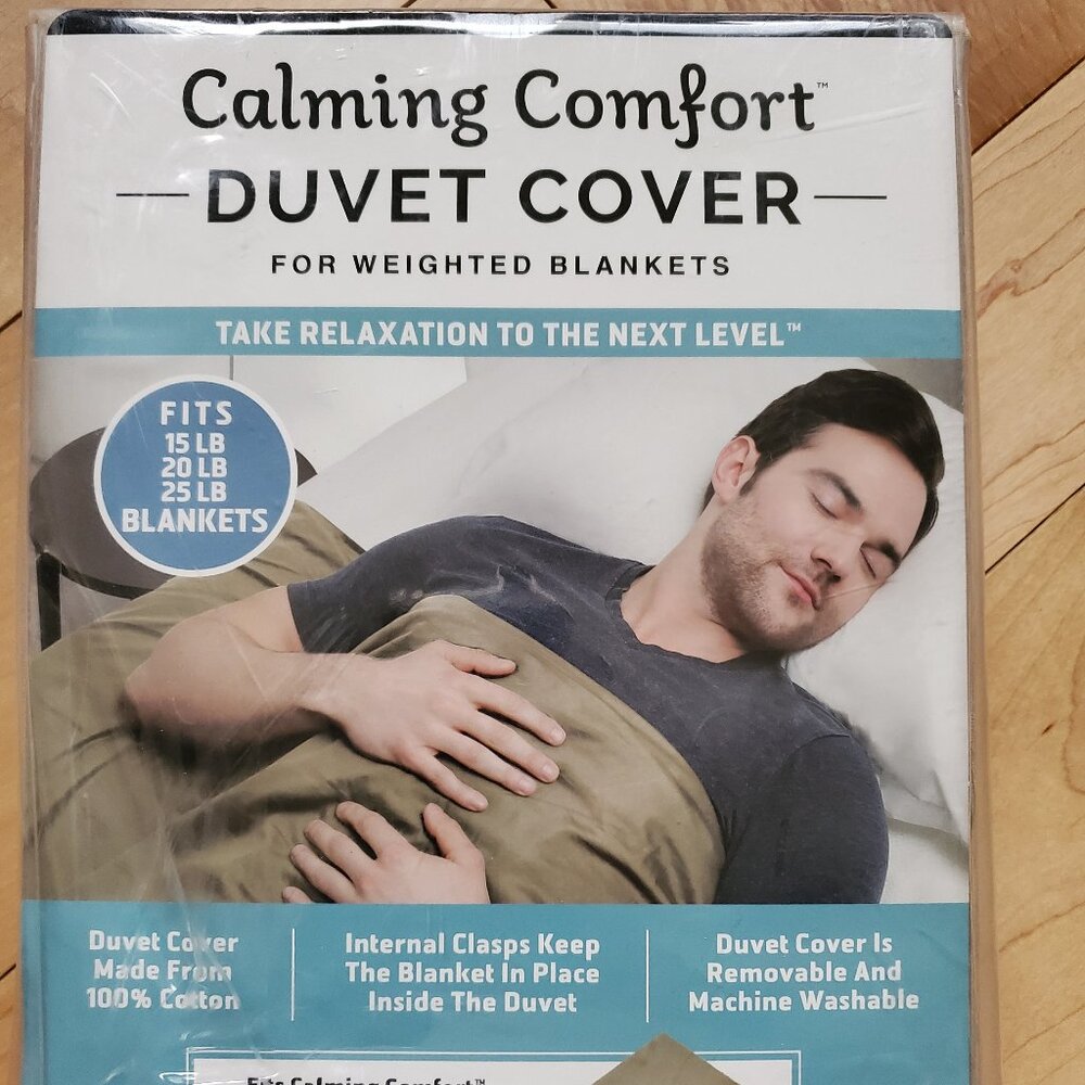 Calming Comfort Duvet Cover for Weighted Blankets Hummus 50"x 75" New